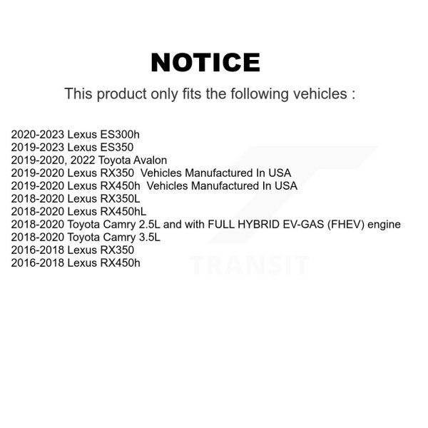 [Front] Wheel Bearing Hub Assembly 70-513397 For Lexus Toyota Camry RX350 ES350 - Image 2