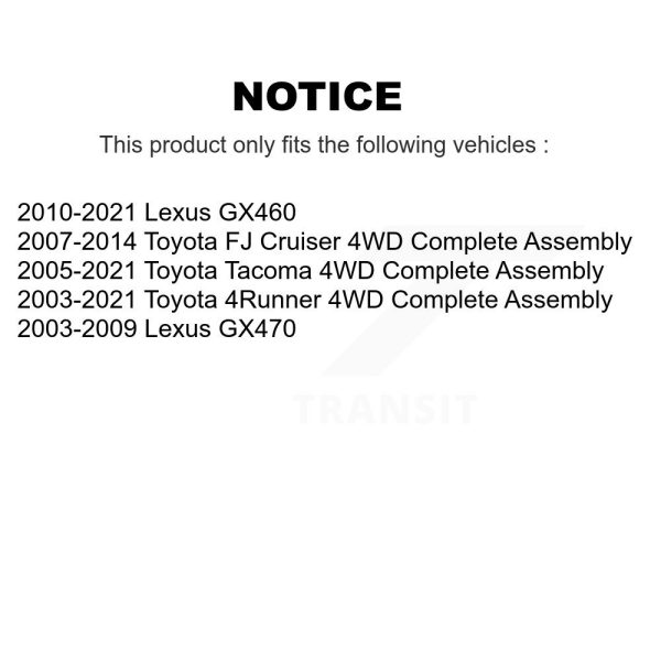 [Front] Wheel Bearing Hub Assembly 70-515201 For Toyota Tacoma 4Runner FJ Lexus - Image 2