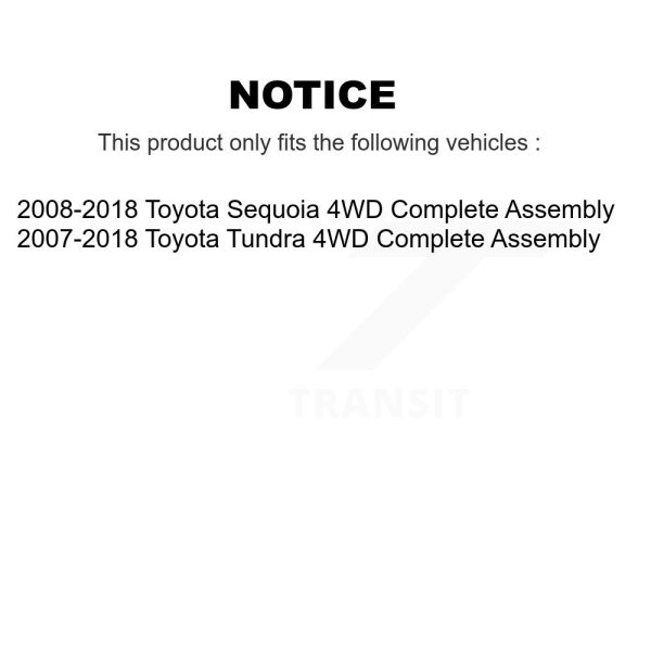 [Front] Wheel Bearing Hub Assembly 70-515202 For Toyota Tundra Sequoia 4WD - Image 2