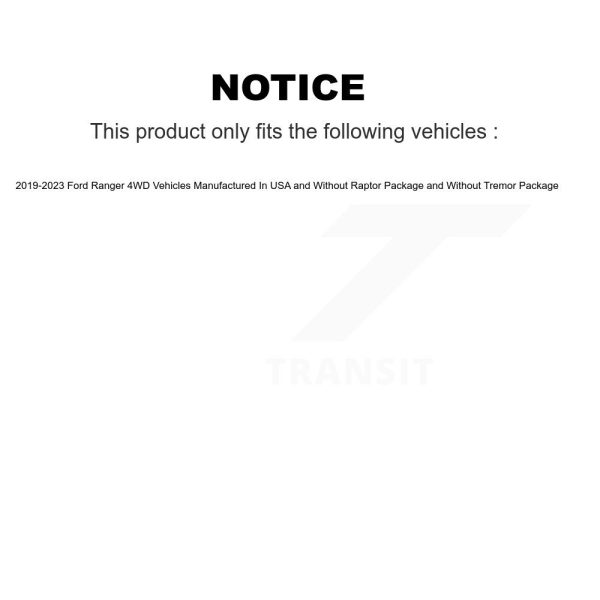 [Rear] Shock Absorber 78-37388 For 2019-2023 Ford Ranger 4WD - Image 2