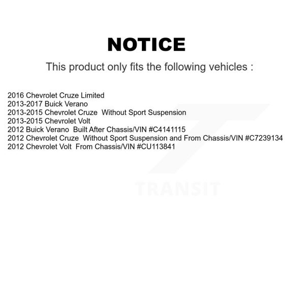 [Front Right] Suspension Strut 78-72663 For Chevrolet Cruze Buick Verano Limited - Image 2