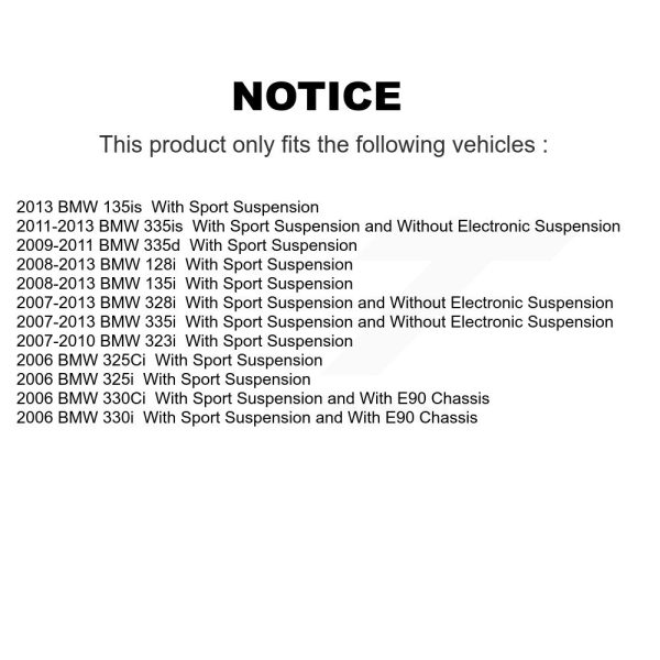 [Front Right] Suspension Strut 78-72755 For BMW 328i 335i 128i 323i 325i 135i - Image 2
