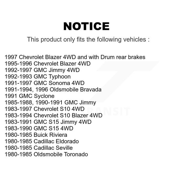Disc Brake Rotor 8-5036 For Chevrolet S10 GMC Sonoma Jimmy Blazer S15 Buick - Image 2