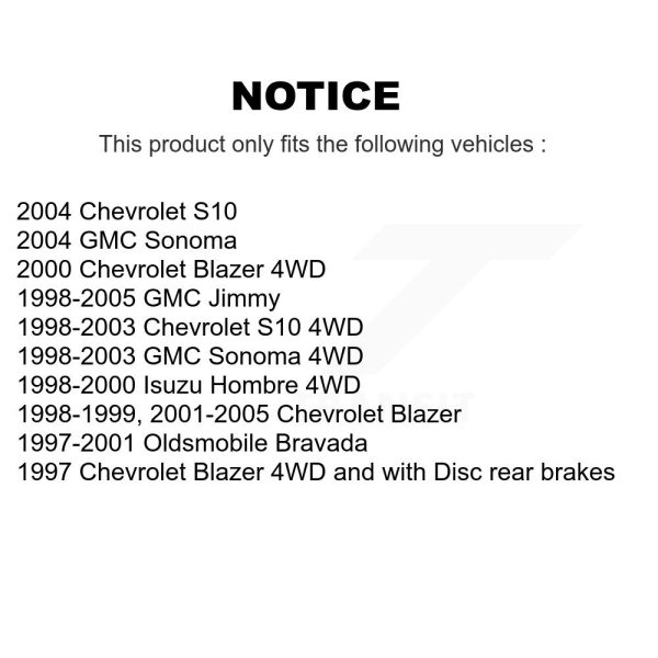 [Front] Disc Brake Rotor 8-56694 For Chevrolet GMC Blazer S10 Jimmy Sonoma Isuzu - Image 2