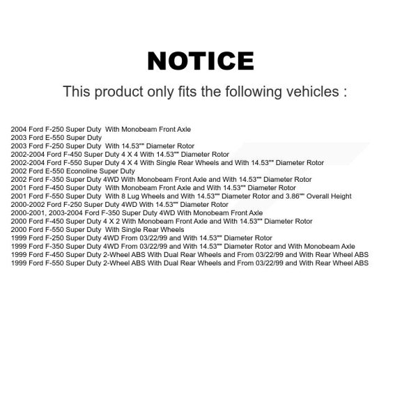 [Front] Disc Brake Rotor 8-66924 For Ford F-350 Super Duty F-250 E-550 F-450 - Image 2
