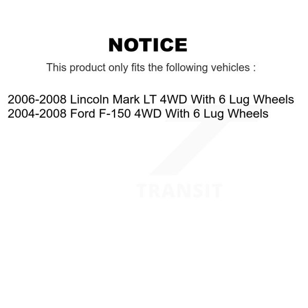 [Front] Disc Brake Rotor 8-680180 For Ford F-150 Lincoln Mark LT 4WD - Image 2
