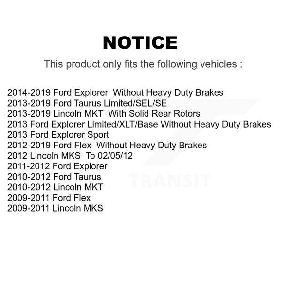 [Front] Disc Brake Rotor 8-680758 For Ford Explorer Flex Taurus Lincoln MKT MKS - Image 2