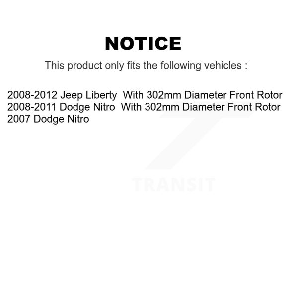 [Front] Disc Brake Rotor 8-780540 For Jeep Liberty Dodge Nitro - Image 2