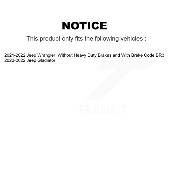 [Rear] Disc Brake Rotor 8-782625 For Jeep Wrangler Gladiator - Image 2
