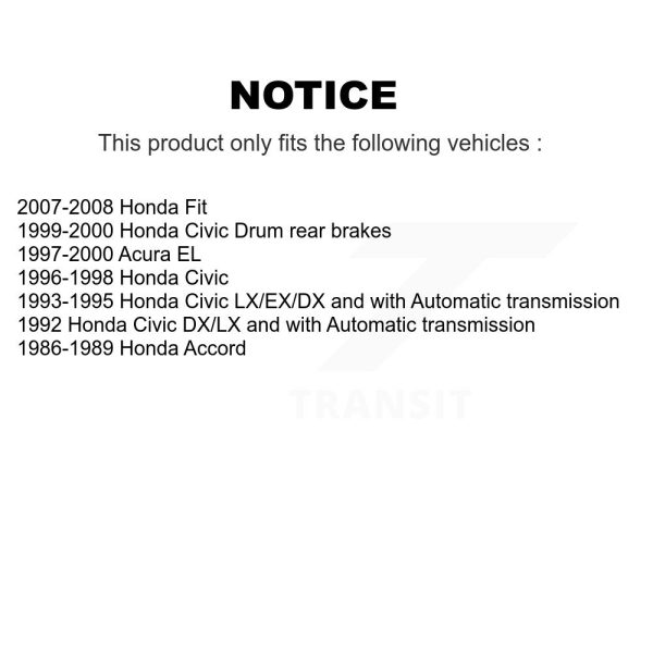 [Rear] Brake Drum 8-9311 For Honda Civic Fit Acura EL Accord - Image 2