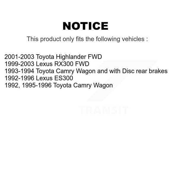 [Rear] Disc Brake Rotor 8-96503 For Toyota Highlander Lexus Camry RX300 ES300 - Image 2