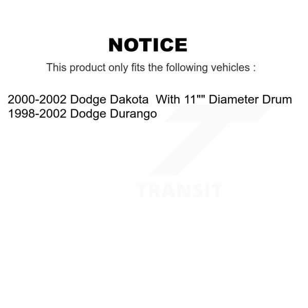 [Rear] Brake Drum 8-9662 For Dodge Dakota Durango - Image 2
