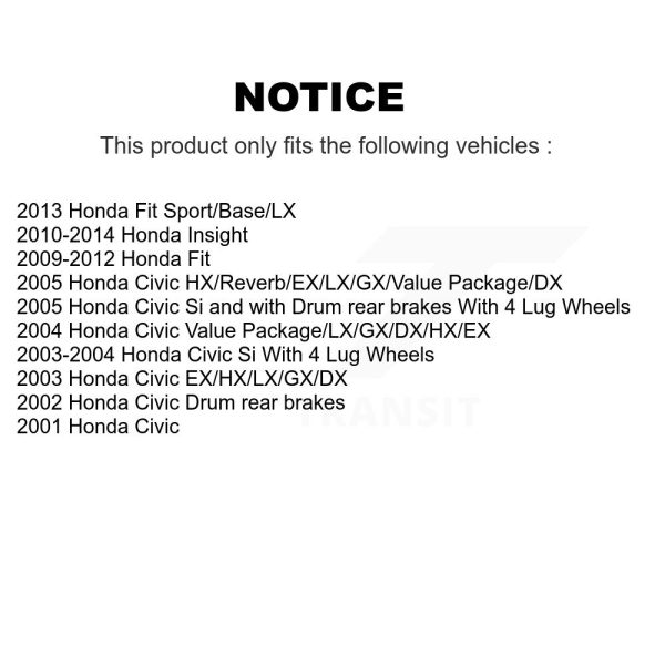 [Rear] Brake Drum 8-9724 For Honda Civic Fit Insight - Image 2
