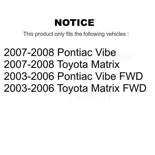 [Rear] Brake Drum 8-9725 For Toyota Matrix Pontiac Vibe - Image 2