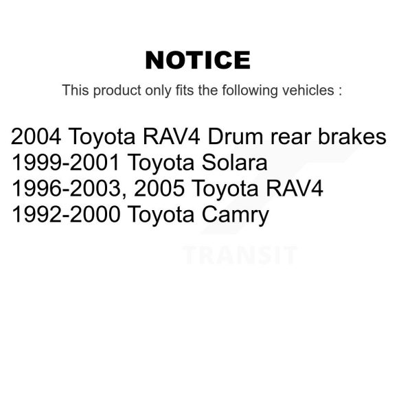 [Rear] Brake Drum 8-9728 For Toyota RAV4 Camry Solara - Image 2