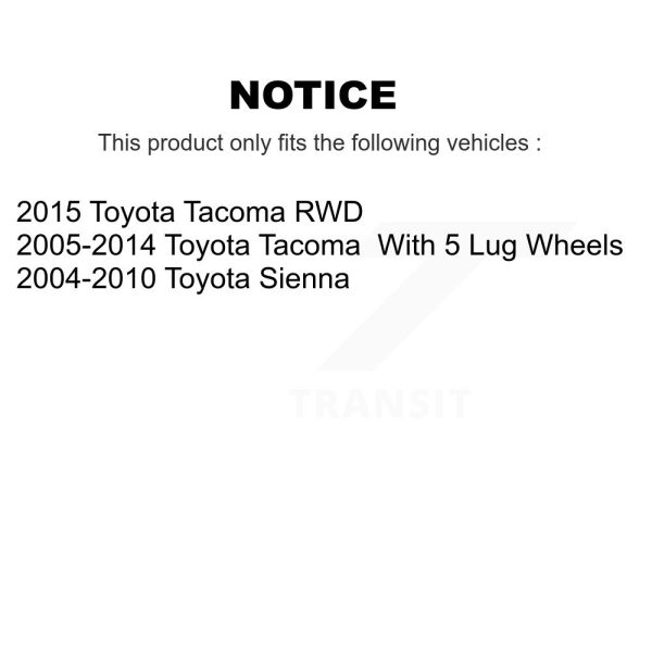 [Rear] Brake Drum 8-9753 For Toyota Tacoma Sienna - Image 2