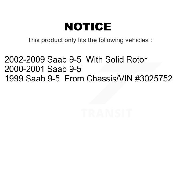 [Rear] Disc Brake Rotor 8-980058 For Saab 9-5 - Image 2