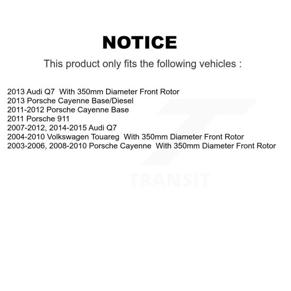 [Front Right] Disc Brake Rotor 8-980310 For Audi Q7 Porsche Cayenne Volkswagen - Image 2