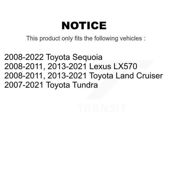 [Rear] Disc Brake Rotor 8-980584 For Toyota Tundra Sequoia Lexus LX570 Land - Image 2