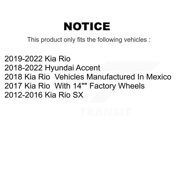 [Front] Disc Brake Rotor 8-980979 For Kia Rio Hyundai Accent - Image 2