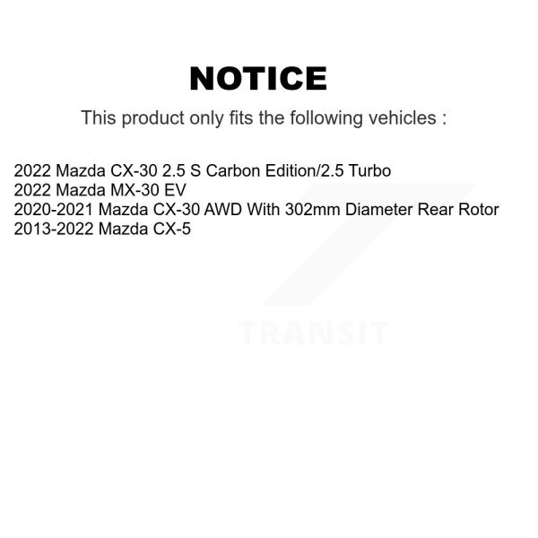 [Rear] Disc Brake Rotor 8-981008 For Mazda CX-5 CX-30 MX-30 EV - Image 2