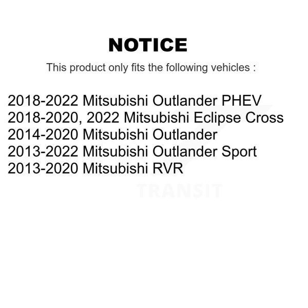 [Rear] Disc Brake Rotor 8-981056 For Mitsubishi RVR Outlander Eclipse Cross PHEV - Image 2
