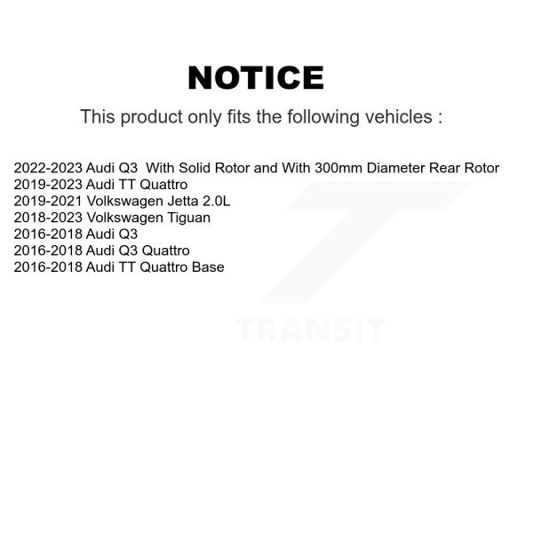 [Rear] Disc Brake Rotor 8-981786 For Volkswagen Tiguan Jetta Audi Q3 Quattro TT - Image 2