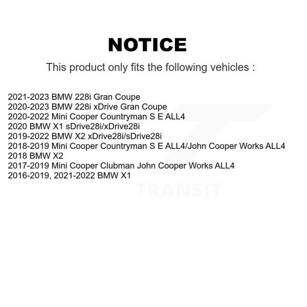 [Rear] Disc Brake Rotor 8-982125 For BMW X1 Mini Cooper Countryman X2 Clubman - Image 2