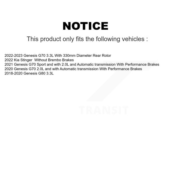 [Rear] Disc Brake Rotor 8-982290 For Genesis G70 Kia Stinger G80 - Image 2