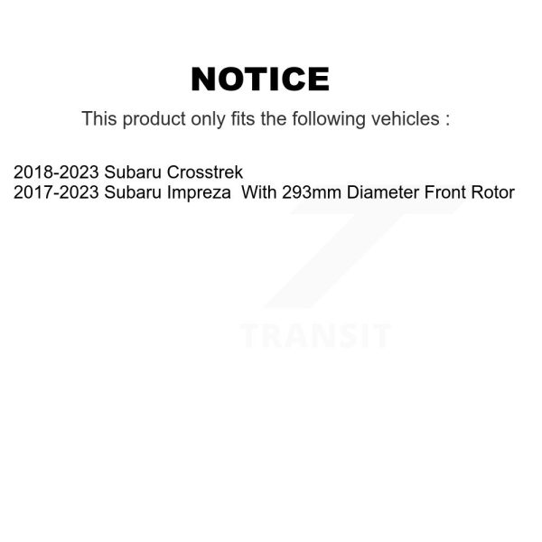 [Front] Disc Brake Rotor 8-982487 For Subaru Crosstrek Impreza - Image 2
