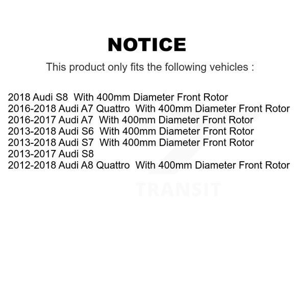 [Front] Disc Brake Rotor 8-TQ8265 For Audi A7 Quattro A8 S6 S7 S8 - Image 2