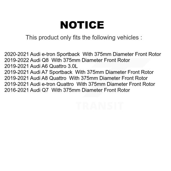 [Front] Disc Brake Rotor 8-TQ8348 For Audi Q7 Q8 e-tron Quattro A6 A7 Sportback - Image 2