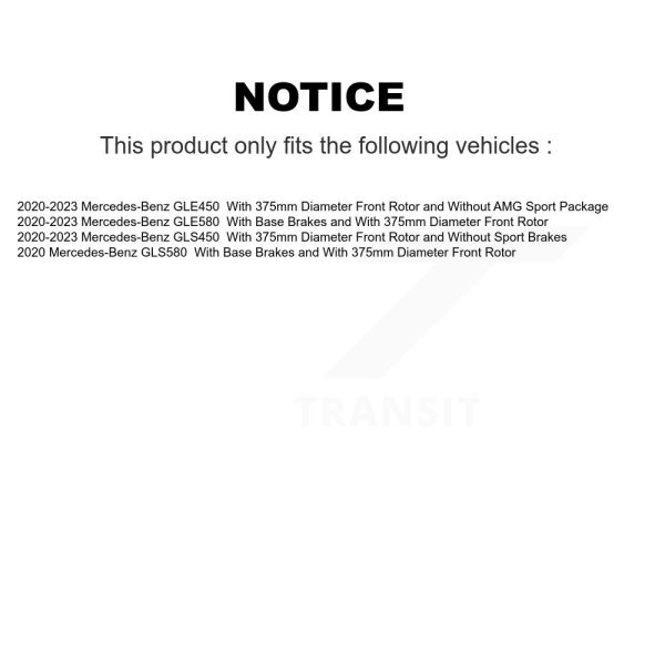 [Front] Disc Brake Rotor 8-TQ8494 For Mercedes-Benz GLE450 GLS450 GLS580 GLE580 - Image 2