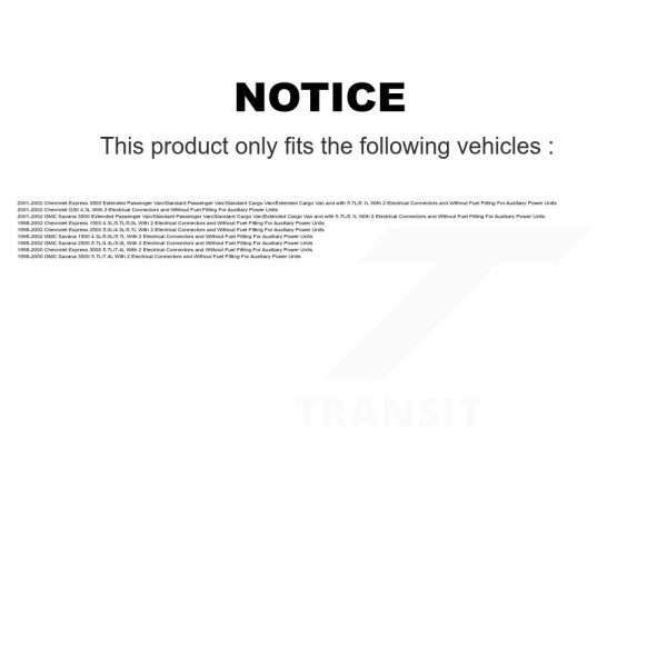 Fuel Pump Module Assembly AGY-00310329 For Chevrolet GMC Express 3500 Savana - Image 2