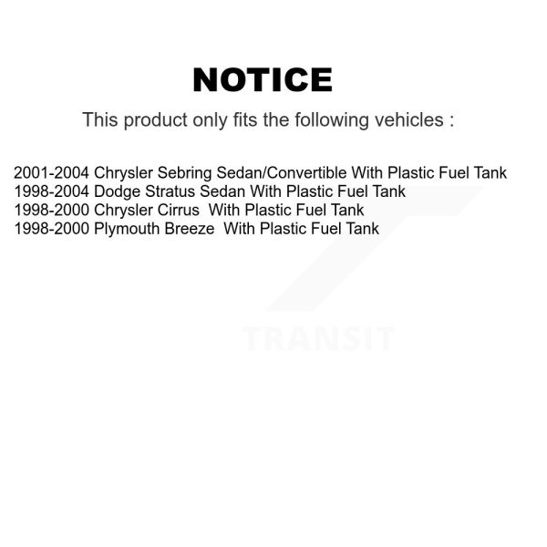 Fuel Tank Strap AGY-01110159 For Chrysler Sebring Cirrus Dodge Stratus Breeze - Image 2