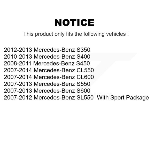 [Front] Ceramic Disc Brake Pads CMX-D1223 For Mercedes-Benz S550 SL550 S450 S350 - Image 2
