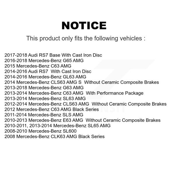 [Front] Ceramic Disc Brake Pads CMX-D1291 For Mercedes-Benz G63 AMG C63 Audi RS7 - Image 2