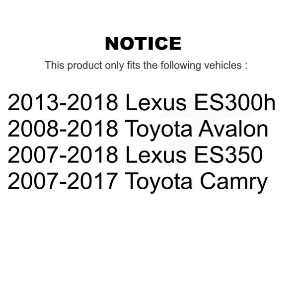 [Front] Ceramic Disc Brake Pads CMX-D1293 For Toyota Camry Lexus ES350 Avalon - Image 2