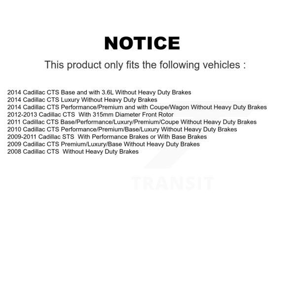 [Front] Ceramic Disc Brake Pads CMX-D1332 For Cadillac CTS STS - Image 2