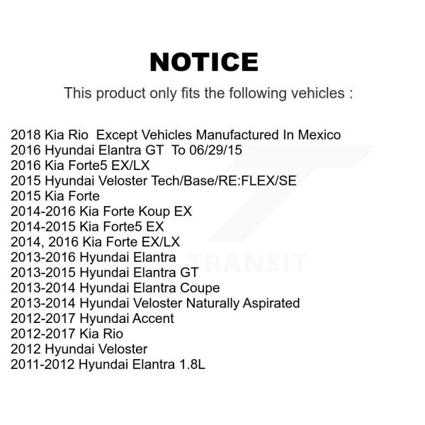 [Front] Ceramic Disc Brake Pads CMX-D1543 For Hyundai Elantra Accent Kia Rio GT - Image 2