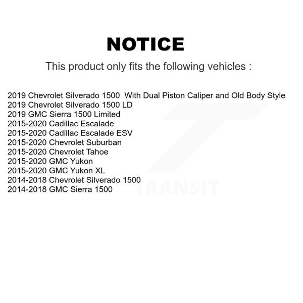 [Rear] Ceramic Disc Brake Pads CMX-D1707 For Chevrolet GMC Silverado 1500 Sierra - Image 2