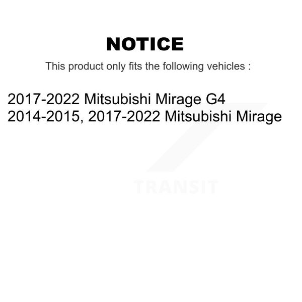[Front] Ceramic Disc Brake Pads CMX-D1731 For Mitsubishi Mirage G4 - Image 2