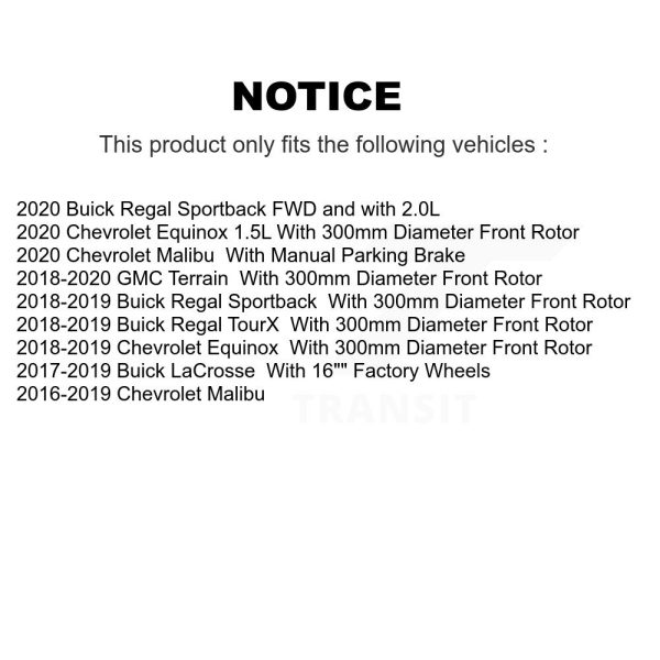 [Front] Ceramic Disc Brake Pads CMX-D1913 For Chevrolet Equinox GMC Terrain - Image 2