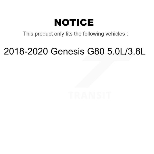 [Front] Ceramic Disc Brake Pads CMX-D2101 For 2018-2020 Genesis G80 5.0L 3.8L - Image 2