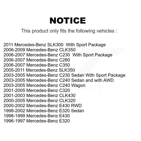 [Rear] Ceramic Disc Brake Pads CMX-D873 For Mercedes-Benz C230 SLK350 CLK320 - Image 2