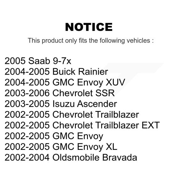[Front] Ceramic Disc Brake Pads CMX-D882 For GMC Chevrolet Envoy Trailblazer XL - Image 2