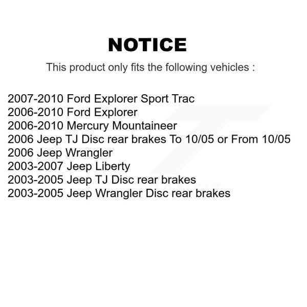 [Rear] Ceramic Disc Brake Pads CMX-D981 For Jeep Liberty Ford Wrangler Explorer - Image 2