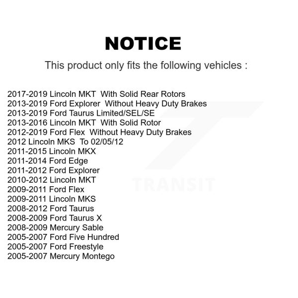[Rear] Disc Brake Rotor DS1-680686 For Ford Explorer Edge Flex Taurus Lincoln X - Image 2