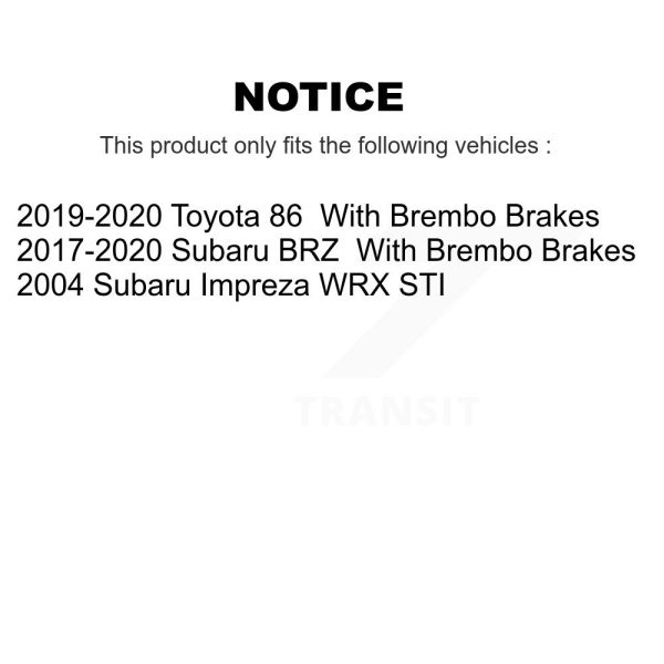 [Front] Disc Brake Rotor DS1-980362 For Subaru Impreza BRZ Toyota 86 - Image 2