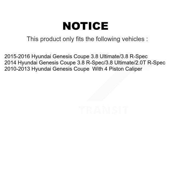 [Rear] Disc Brake Rotor DS1-980772 For Hyundai Genesis Coupe - Image 2